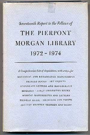 Bild des Verkufers fr Report to the Fellows, The Pierpont Morgan Library 1972-1974 zum Verkauf von Between the Covers-Rare Books, Inc. ABAA