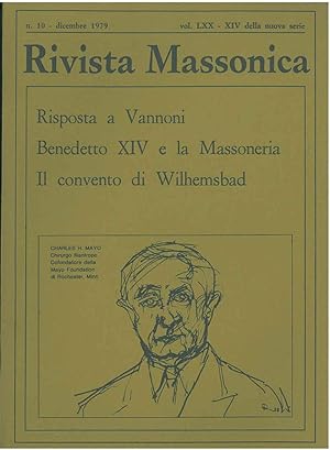 Rivista Massonica n.10, dicembre 1979