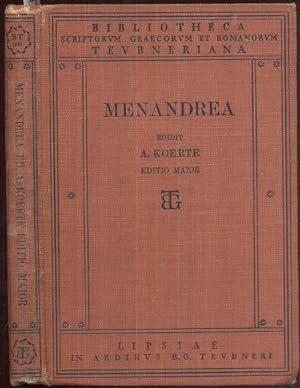 Menandrea ex papyris et membranis vetustissimis. Iterum edidit Alfredus Koerte. Editio maior.
