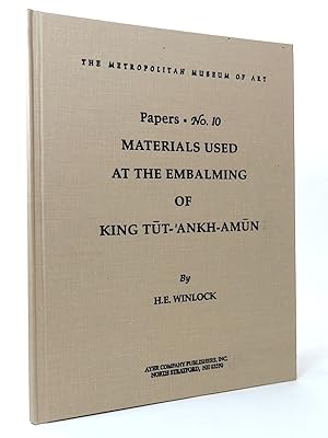 Seller image for Materials Used at the Embalming of King Tut-Ankh-Amun. (The Metropolitan Museum of Art Papers No. 10). for sale by Librarium of The Hague