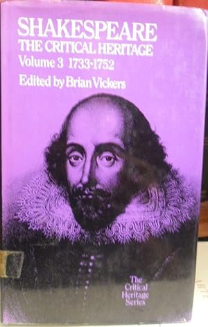 Seller image for SHAKESPEARE The Critical Heritage volume 3 1733-1752 for sale by Libros Dickens