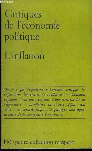Imagen del vendedor de CRITIQUES DE L'ECONOMIE POLITIQUE - L'INFLATION- PETITE COLLECTION MASPERO N126 a la venta por Le-Livre