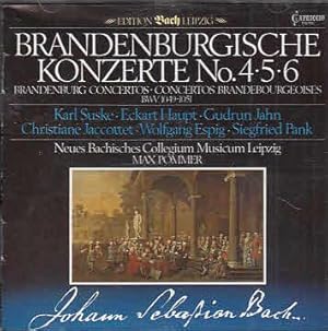 Bild des Verkufers fr Bach: Die Brandenburgischen Konzerte No. 4, 5 & 6 Neues Bachisches Collegium Musicum Leipzig, Max Pommer zum Verkauf von Licus Media