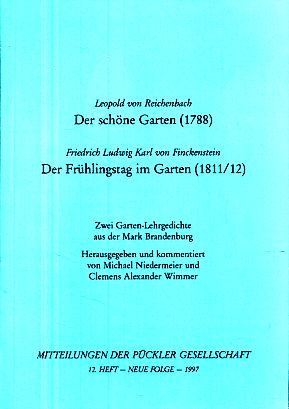 Imagen del vendedor de Mitteilungen der Pckler Gesellschaft 12. Heft- Neue Folge 1997. a la venta por Fundus-Online GbR Borkert Schwarz Zerfa