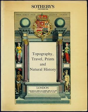 Sotheby's catalogue : Topography, Travel, Prints and Natural History. London, 23rd and 24th Octob...