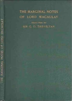 Imagen del vendedor de Marginal Notes by Lord Macaulay___Selected by Sir G.O. Trevelyan a la venta por San Francisco Book Company