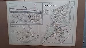 Original 1903 Map: Part of Port Jervis, Orange County, New York #46 by J.M. Lathrop