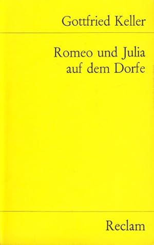 Bild des Verkufers fr Romeo und Julia auf dem Dorfe : Novelle. zum Verkauf von TF-Versandhandel - Preise inkl. MwSt.