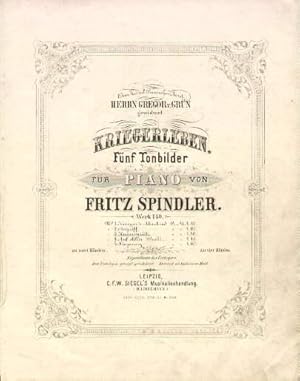 Imagen del vendedor de Kriegerleben. Fnf Tonbilder fr Piano von Franz Spindler. Werk 140. N0.3. Husarenritt. a la venta por Antiquariat Heinz Tessin