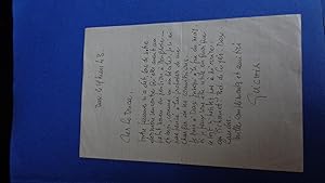 Lettre Manuscrite De Mars 1943 à Lo Duca