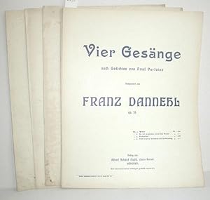 Vier Gesänge nach Gedichten von Paul Verlaine op. 51 No. 1-4 (Für Piano und eine Singstimme)