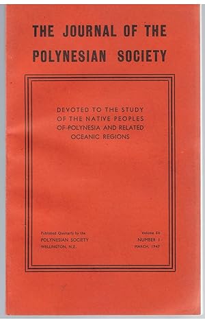 Image du vendeur pour The Journal of the Polynesian Society. Vol. 56. No. 1. March 1947 mis en vente par Tinakori Books