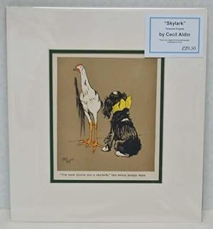 Skylark: Farmyard Puppies, Original Chromolithograph