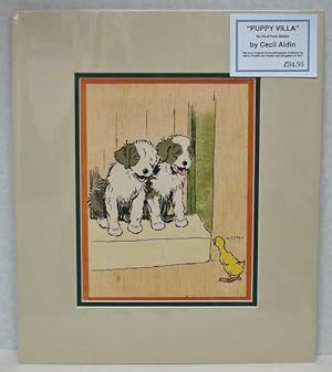 Puppy Villa: Farm Babies VII Original Chromolithograph