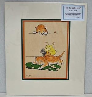 Imagen del vendedor de Cat-Astrophe: Farm Babies XVI Original Chromolithograph a la venta por Maynard & Bradley