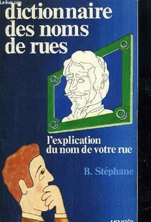Bild des Verkufers fr LE DICTIONNAIRE DES NOMS DE RUES - L'EXPLICATION DU NOM DE VOTRE RUE zum Verkauf von Le-Livre