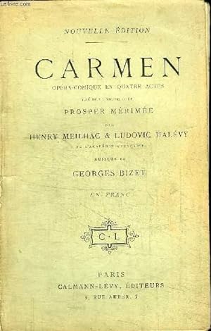 Seller image for CARMEN - OPERA-COMIQUE EN QUATRE ACTES for sale by Le-Livre