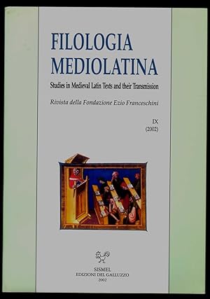 Seller image for Filologia mediolatina. Studies in medieval latin texts and their transmission. Tome IX (2002) for sale by ArturusRex