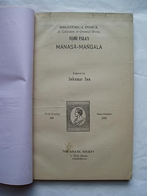 Bild des Verkufers fr Visnu Pala's Manasa-mangala zum Verkauf von Expatriate Bookshop of Denmark