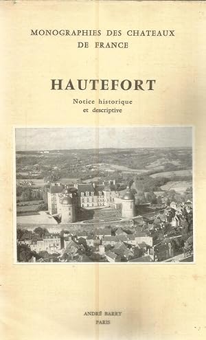 Imagen del vendedor de Hautefort - notice historique et descriptive a la venta por Joie de Livre
