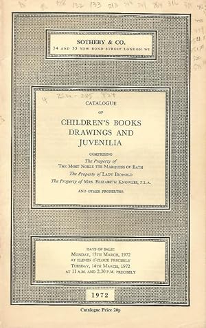 Catalogue of Children's Books, Drawings and Juvenilia, 13th / 14th March 1972