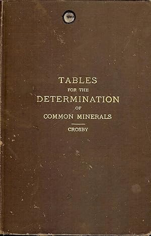 TABLES FOR THE DETERMINATION OF COMMON MINERALS