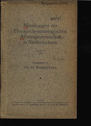 Immagine del venditore per Mitteilungen der Floristisch-soziologischen Arbeitsgemeinschaft in Niedersachsen, Heft 3, 1937. venduto da Antiquariat Bookfarm