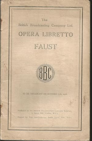 B.B.C. Opera Librettos - Faust