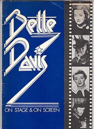 Bette Davis | On Stage & Screen | Programme for One Woman Show, London 1975