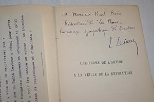 Imagen del vendedor de UNE FERME DE L'ARTOIS A LA VEILLE DE LA REVOLUTION a la venta por Librairie RAIMOND