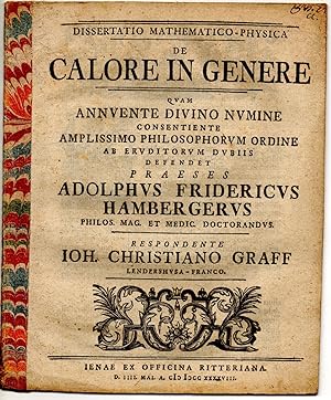 Dissertatio Mathematico-Physica De Calore In Genere.