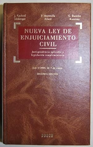 Image du vendeur pour NUEVA LEY DE ENJUICIAMIENTO CIVIL (Ley 1/2000, de 17 de enero). Jurisprudencia aplicable y legislacin comparada mis en vente par Fbula Libros (Librera Jimnez-Bravo)