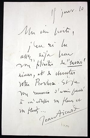 autograph letter with signature / eigenhändiger Brief mit Unterschrift vom 18. Januar 1920