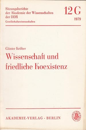 Imagen del vendedor de Wissenschaft und friedliche Koexistenz a la venta por Antiquariat Jterbook, Inh. H. Schulze