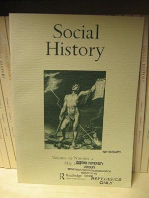 Imagen del vendedor de Social History: Volume 29, Number 2, May 2004 a la venta por PsychoBabel & Skoob Books