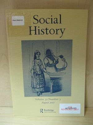 Imagen del vendedor de Social History: Volume 32, Number 3, August 2007 a la venta por PsychoBabel & Skoob Books