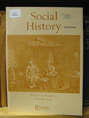 Imagen del vendedor de Social History: Volume 34, Number 4, November 2009 a la venta por PsychoBabel & Skoob Books