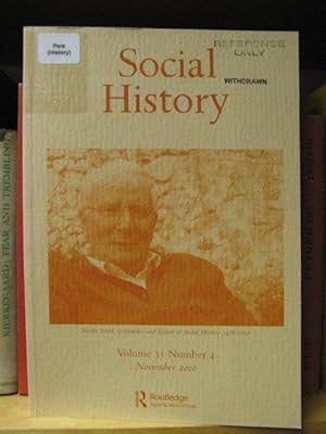 Imagen del vendedor de Social History: Volume 35, Number 4, November 2010 a la venta por PsychoBabel & Skoob Books