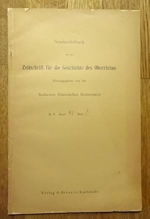 Imagen del vendedor de Kardinal Friedrich von Hessen, Grossprior in Heitersheim (Sonderdruck aus der Zeitschrift fr die Geschichte des Oberrheins N.F. Band 41 Heft 3) a la venta por ANTIQUARIAT H. EPPLER