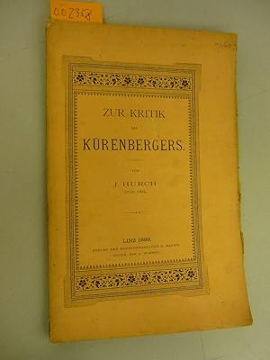 Zur Kritik des Kürenbergers.