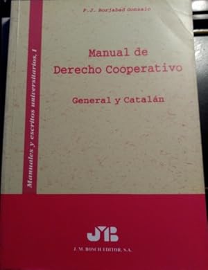 MANUAL DE DERECHO COOPERATIVO. GENERAL Y CATALAN.