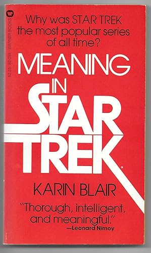 Immagine del venditore per Meaning in Star Trek venduto da Dark Hollow Books, Member NHABA, IOBA