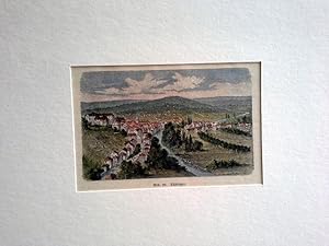 Tübingen altcolorierter Holzstich