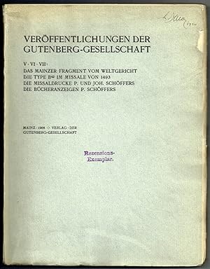 Das Mainzer Fragment vom Weltgericht. Ein Ausschnitt aus dem deutschen Sibyllenbuche. ANGEBUNDEN:...