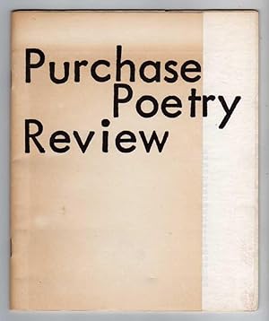 Imagen del vendedor de Purchase Poetry Review [de facto Volume 1] (1977) a la venta por Cameron-Wolfe Booksellers