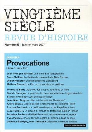 revue vingtième siècle n.93 ; provocations