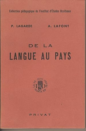 Seller image for De la langue au pays for sale by Bouquinerie L'Ivre Livre