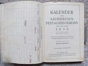 Kalender des Sächsischen Pestalozzi- Vereins auf das Jahr 1930
