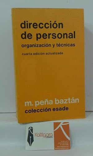 Immagine del venditore per DIRECCIN DE PERSONAL, ORGANIZACIN Y TCNICAS venduto da Librera Kattigara