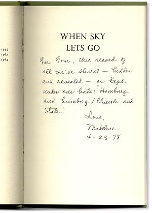 Bild des Verkufers fr When Sky Lets Go. zum Verkauf von Orpheus Books